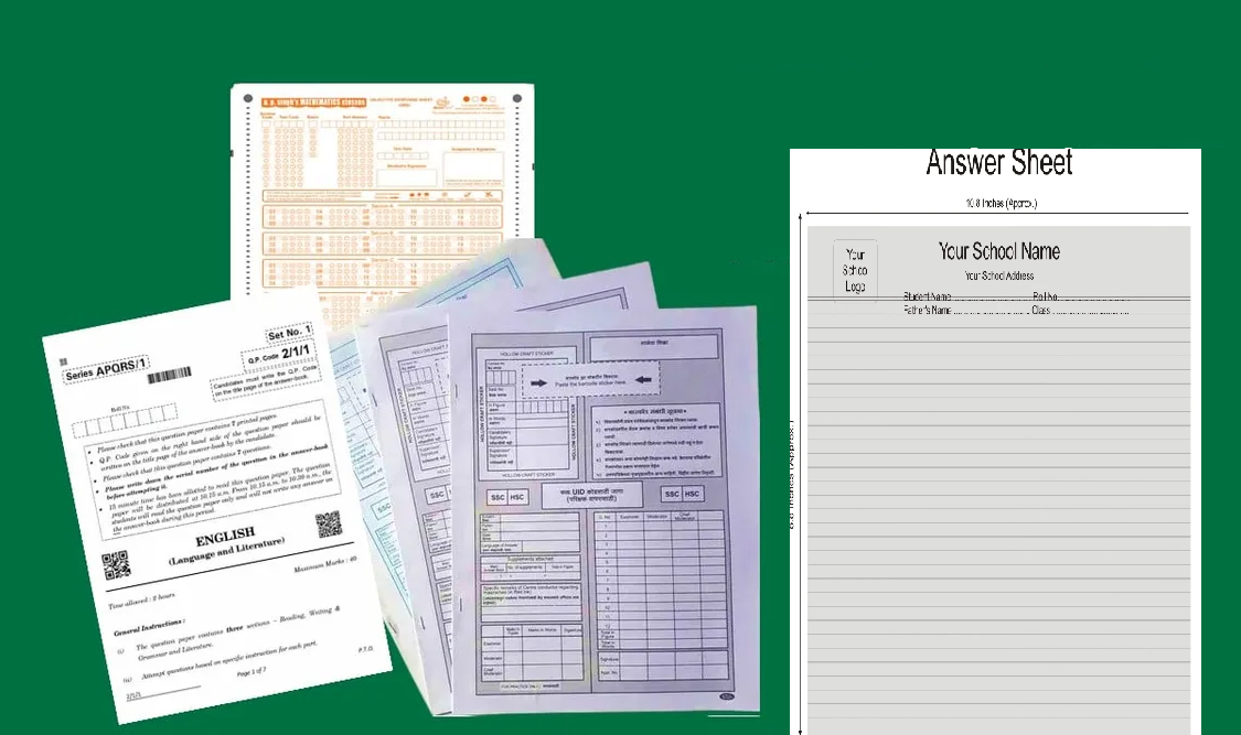 Answer sheet printing service for educational institutions